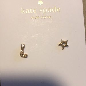 Brand New Kate Spade ♠️ Initial letter L stud earrings